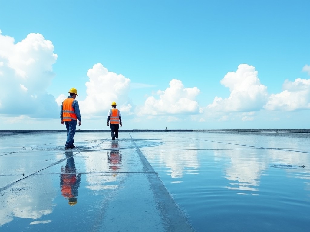 commercial flat roof pooling