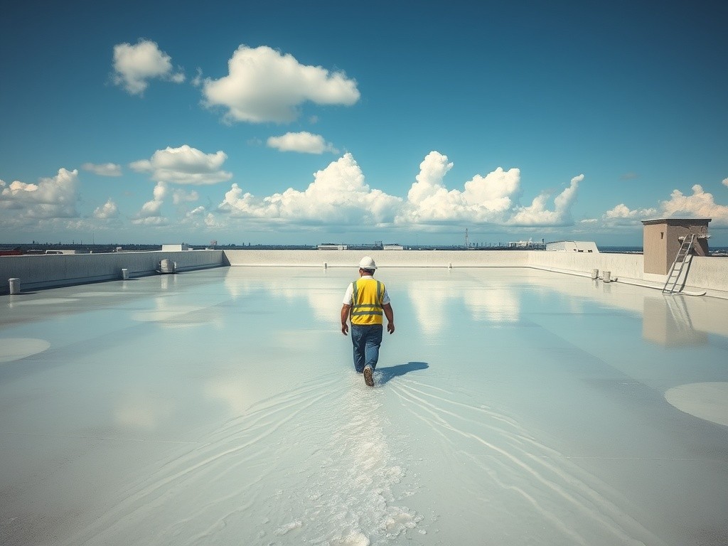 ponding on a commercial roof