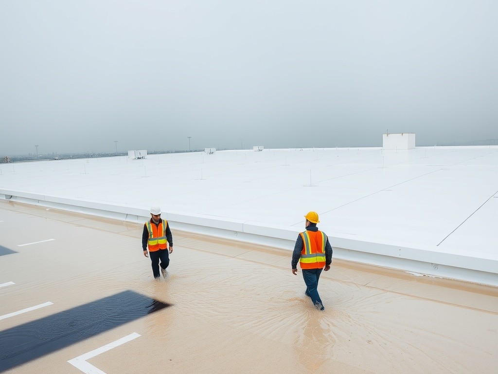 ponding on a flat roof