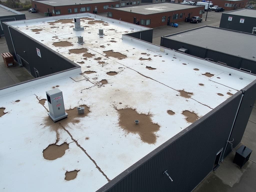 damaged commercial roof