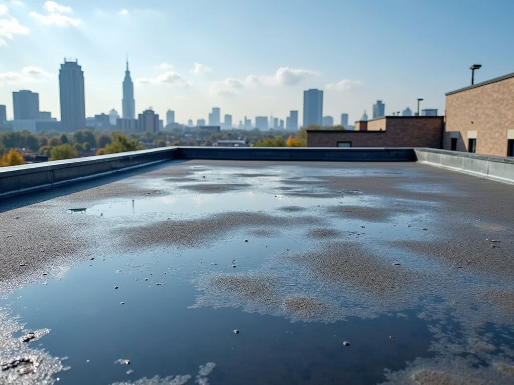 raleigh flat roof rain leak