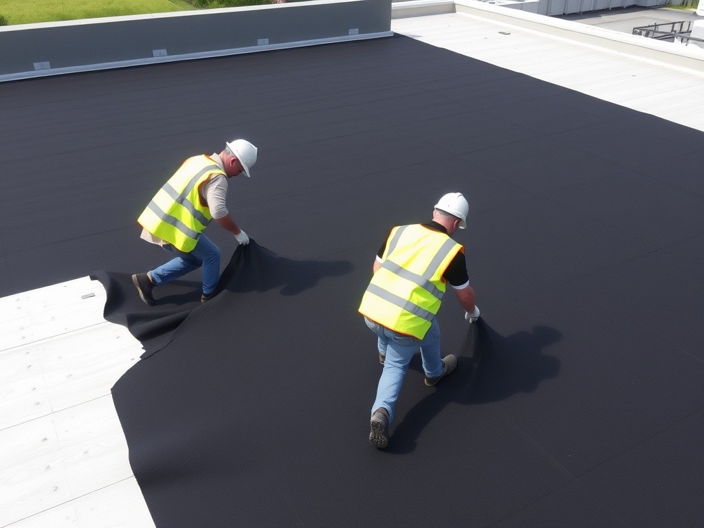 felt a flat roof